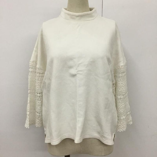 ジーナシス JEANASIS カットソー 七分袖 JS062272TB 袖レースプルオーバー 半袖カットソー FREE 無地 白 / ホワイト /  レディース USED 古着 中古 10093124