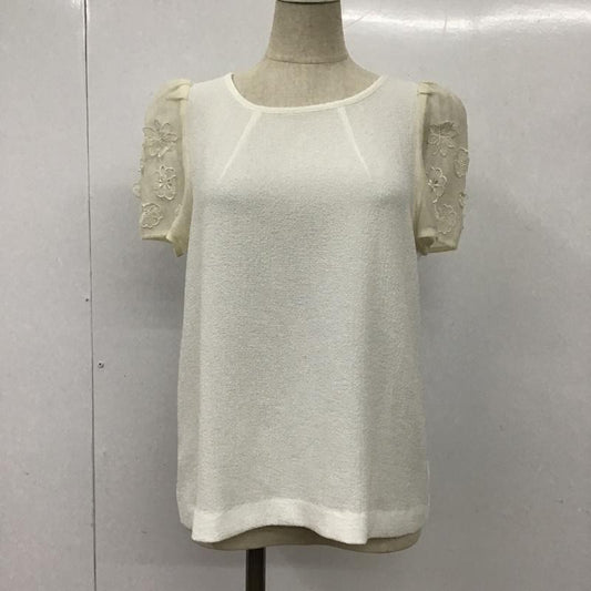 ジルスチュアート JILLSTUART カットソー 半袖 125-110341 S 無地 オフホワイト / オフホワイト /  レディース USED 古着 中古 10093127