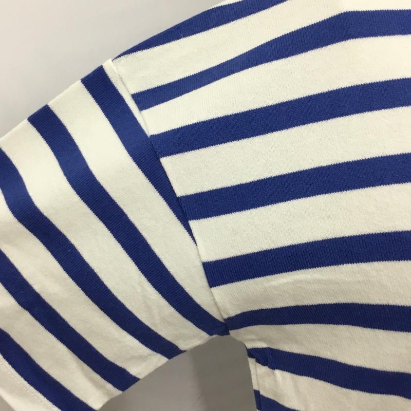 チャンピオン Champion ワンピース ひざ丈スカート ボーダーワンピース 襟付きワンピース ロングワンピース M ボーダー柄 白 / ホワイト / X 青 / ブルー /  レディース USED 古着 中古 10093144