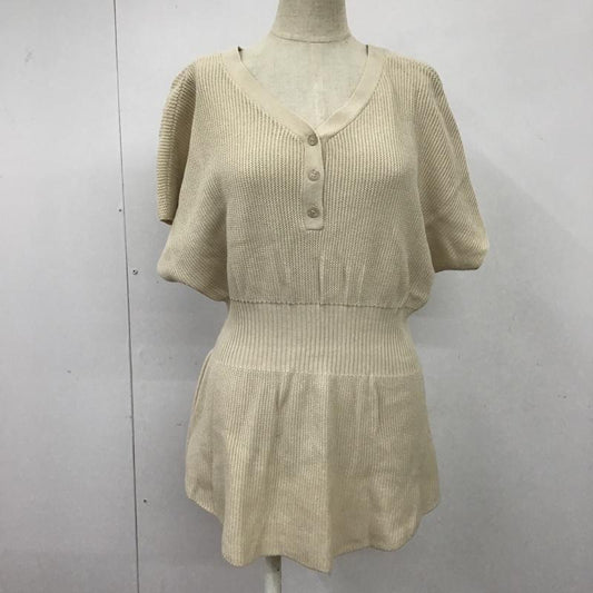 アルシーヴ archives カットソー 長袖 フレアブラウス 長袖シャツ パフスリーブ 長袖カットソー FREE 無地 ベージュ / ベージュ /  レディース USED 古着 中古 10093184