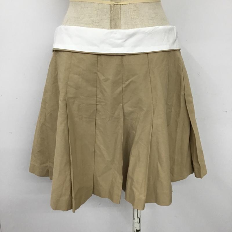 ザラ ZARA スカート ミニスカート プリーツスカート フレアスカート ミニスカート S 無地 ベージュ / ベージュ /  レディース USED 古着 中古 10093188