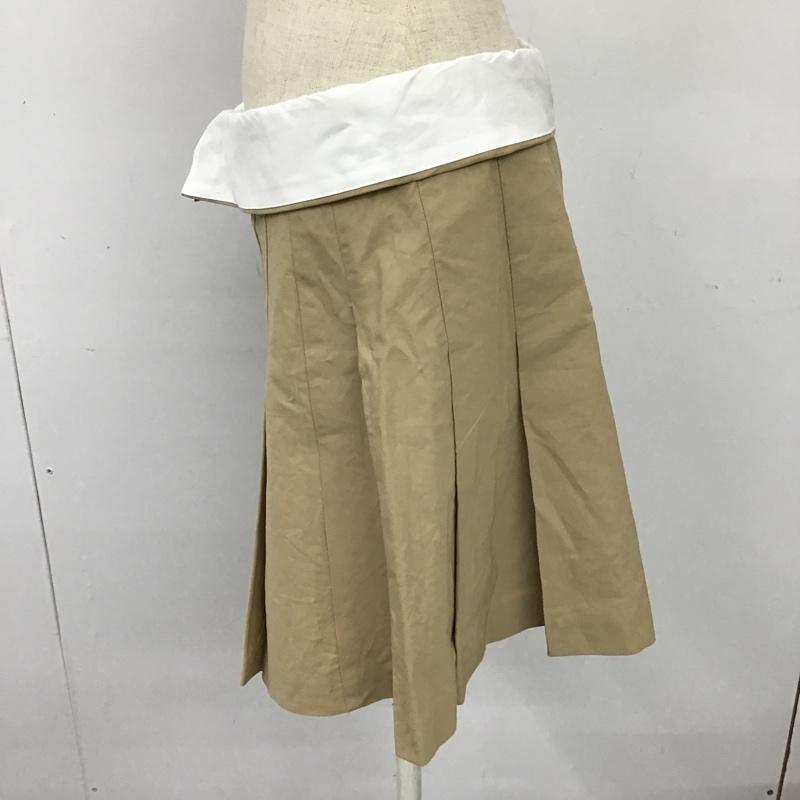 ザラ ZARA スカート ミニスカート プリーツスカート フレアスカート ミニスカート S 無地 ベージュ / ベージュ /  レディース USED 古着 中古 10093188