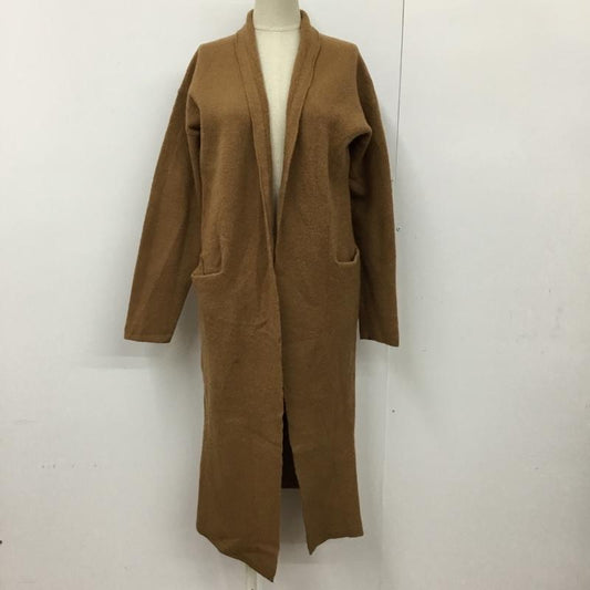 イエナ IENA カーディガン 長袖 ロングカーディガン ウール ロングガウン FREE 無地 茶 / ブラウン /  レディース USED 古着 中古 10093268