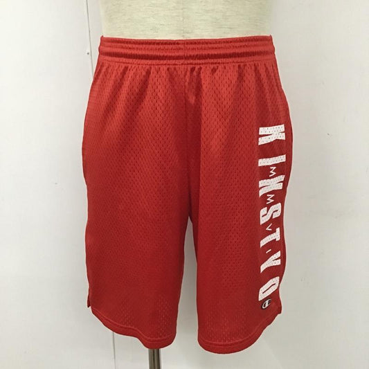 キックスティーワイオー KIKS TYO パンツ ショートパンツ Champion メッシュ S ロゴ、文字 赤 / レッド /  メンズ USED 古着 中古 10093295