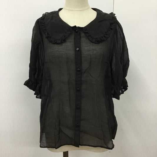 イング INGNI シャツ、ブラウス 半袖 M 無地 黒 / ブラック /  レディース USED 古着 中古 10093316