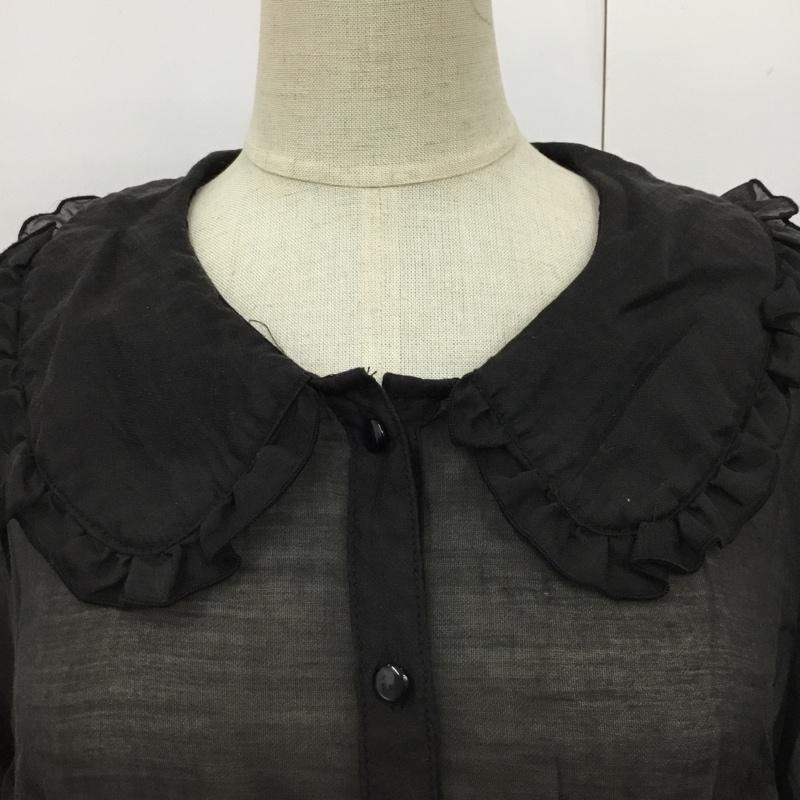 イング INGNI シャツ、ブラウス 半袖 M 無地 黒 / ブラック /  レディース USED 古着 中古 10093316