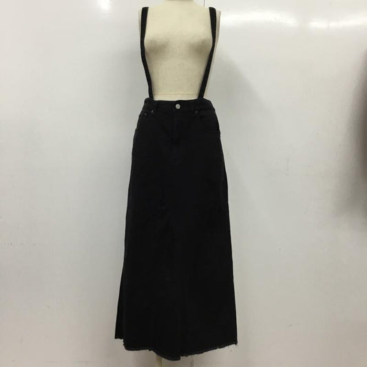 グローバルワーク GLOBAL WORK スカート ひざ丈スカート M 無地 黒 / ブラック /  レディース USED 古着 中古 10093319