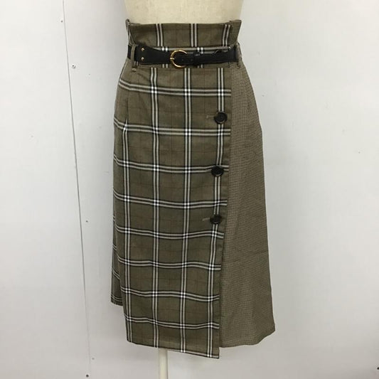 マジェスティックレゴン MAJESTIC LEGON スカート ひざ丈スカート 1086040502 チェックキリカエIラインスカート M チェック マルチカラー / マルチカラー /  レディース USED 古着 中古 10093349