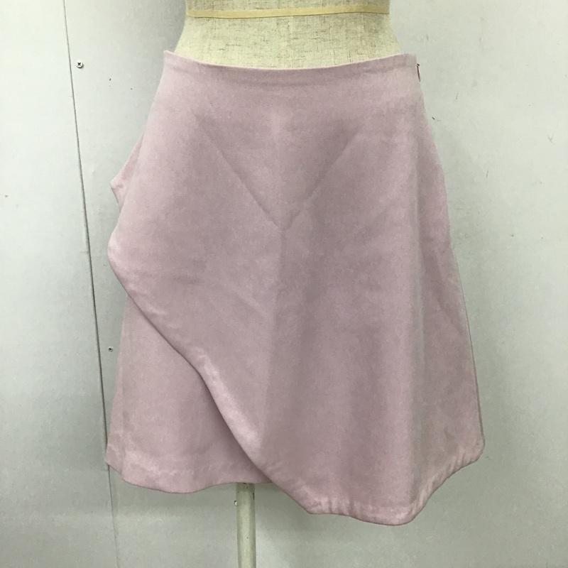 ジルスチュアート JILLSTUART スカート ミニスカート 092-7120049 変形 スカート 4 無地 桃 / ピンク /  レディース USED 古着 中古 10093350