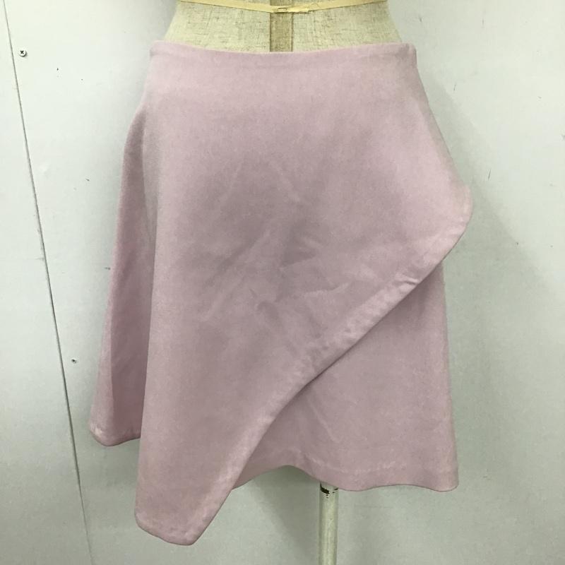 ジルスチュアート JILLSTUART スカート ミニスカート 092-7120049 変形 スカート 4 無地 桃 / ピンク /  レディース USED 古着 中古 10093350
