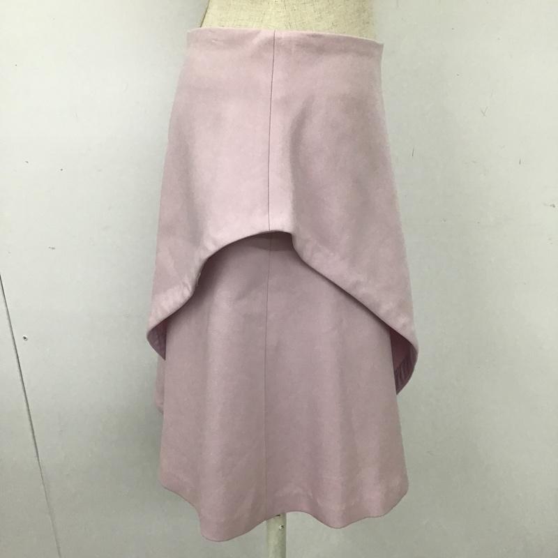 ジルスチュアート JILLSTUART スカート ミニスカート 092-7120049 変形 スカート 4 無地 桃 / ピンク /  レディース USED 古着 中古 10093350