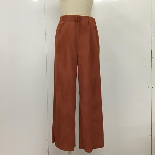 ローリーズファーム LOWRYS FARM パンツ スラックス プリーツパンツ FREE 無地 茶 / ブラウン /  レディース USED 古着 中古 10093383