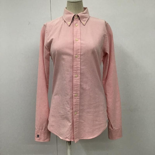 ラグビーラルフローレン RUGBYRALPHLAUREN シャツ、ブラウス 長袖 ボタンダウンシャツ 2 無地 桃 / ピンク /  レディース USED 古着 中古 10093385