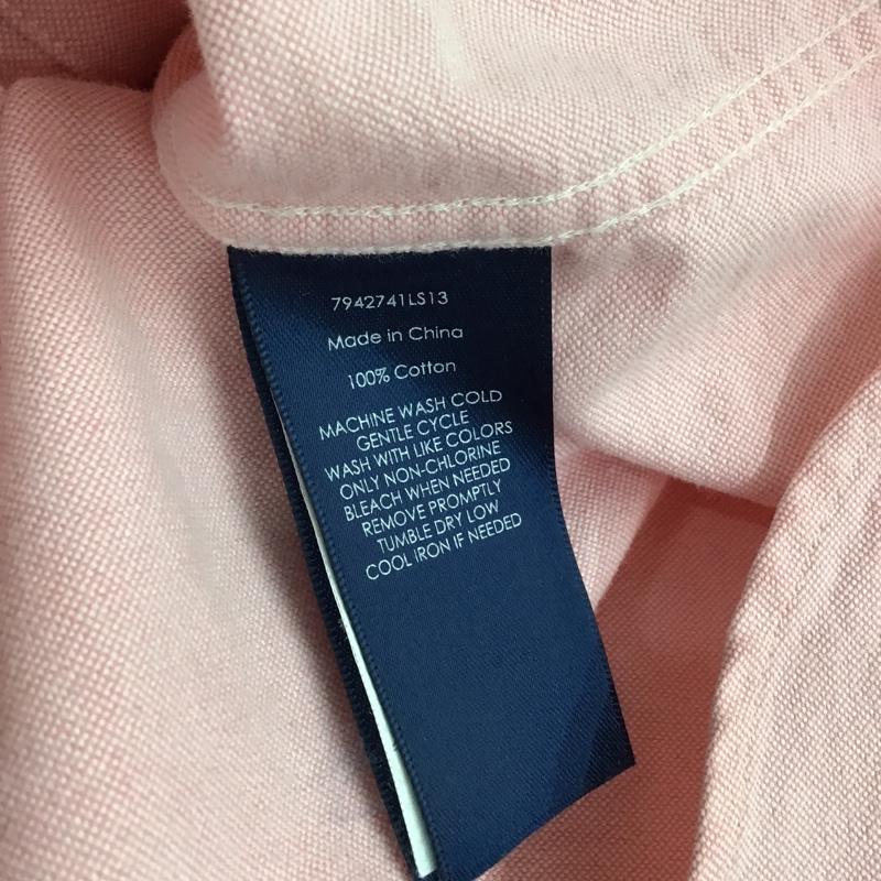 ラグビーラルフローレン RUGBYRALPHLAUREN シャツ、ブラウス 長袖 ボタンダウンシャツ 2 無地 桃 / ピンク /  レディース USED 古着 中古 10093385