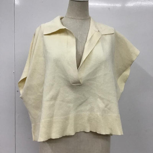 ダブルクローゼット w closet ニット、セーター 半袖 FREE 無地 オフホワイト / オフホワイト /  レディース USED 古着 中古 10093388