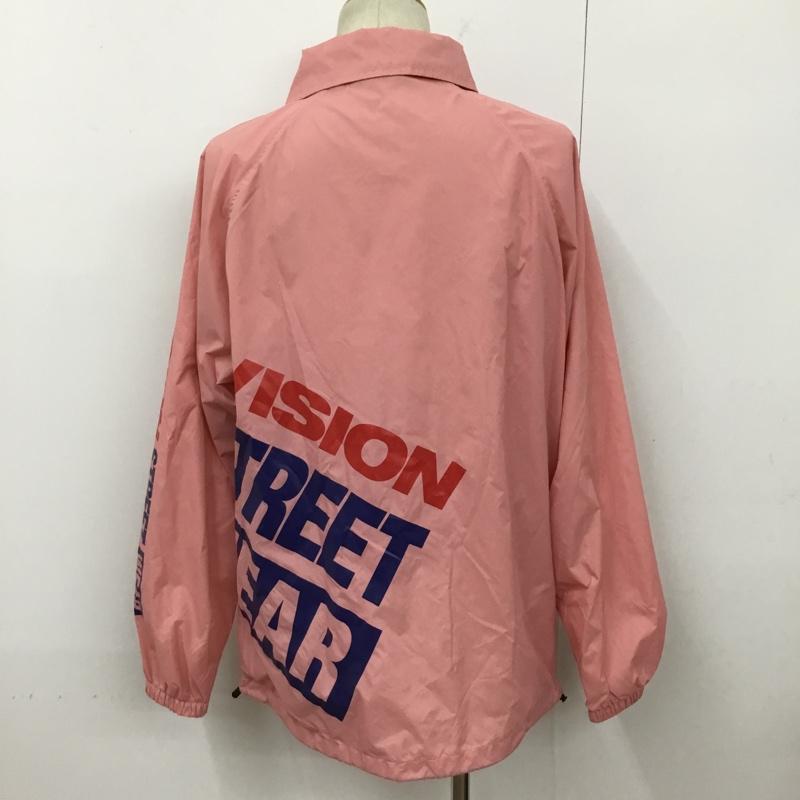 ヴィジョン ストリート ウェア VISION STREET WEAR ジャケット、上着 ジャケット、ブレザー 8523154-T コーチジャケット ナイロンジャケット ジャンパー ラグラン L プリント X ロゴ、文字 桃 / ピンク /  メンズ USED 古着 中古 10093389