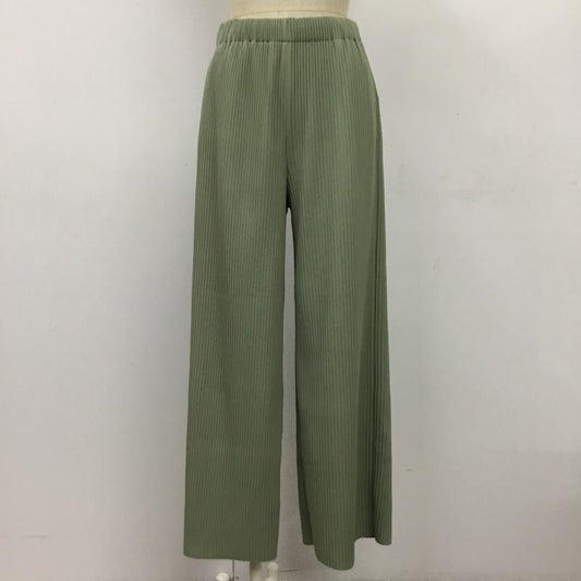 ローリーズファーム LOWRYS FARM ボトムス ボトムス プリーツパンツ FREE 無地 薄緑 / ライトグリーン /  レディース USED 古着 中古 10093396
