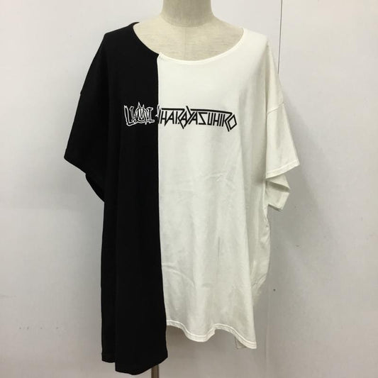 リミフゥ LIMI feu カットソー 半袖 LV-T59-837 リミフゥ×ミハラヤスヒロロゴプリントバイカラービッグシルエットTシャツ S ロゴ、文字 白 / ホワイト / X 黒 / ブラック /  メンズ USED 古着 中古 10093416