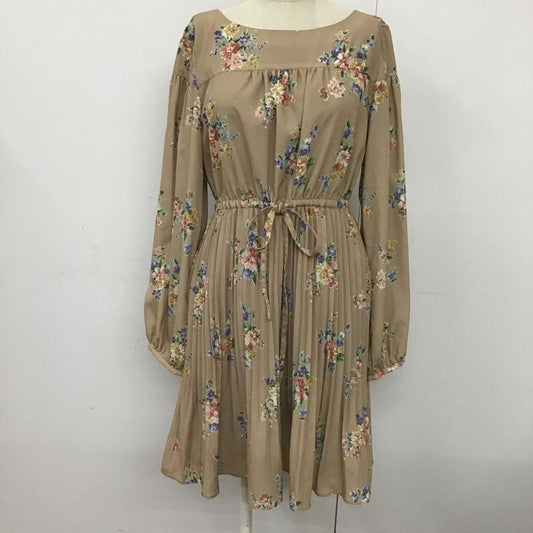 ダズリン dazzlin ワンピース ひざ丈スカート 021660301601 カラーブーケ花柄ワンピース M 総柄 ベージュ / ベージュ /  レディース USED 古着 中古 10093467