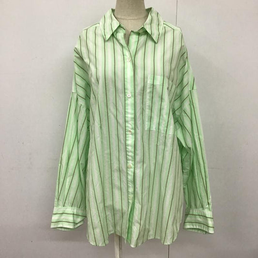 グリーンレーベルリラクシング green label relaxing シャツ、ブラウス 長袖 3611-169-1818 タック スリーブ シャツ ストライプ ストライプ マルチカラー / マルチカラー /  レディース USED 古着 中古 10093471