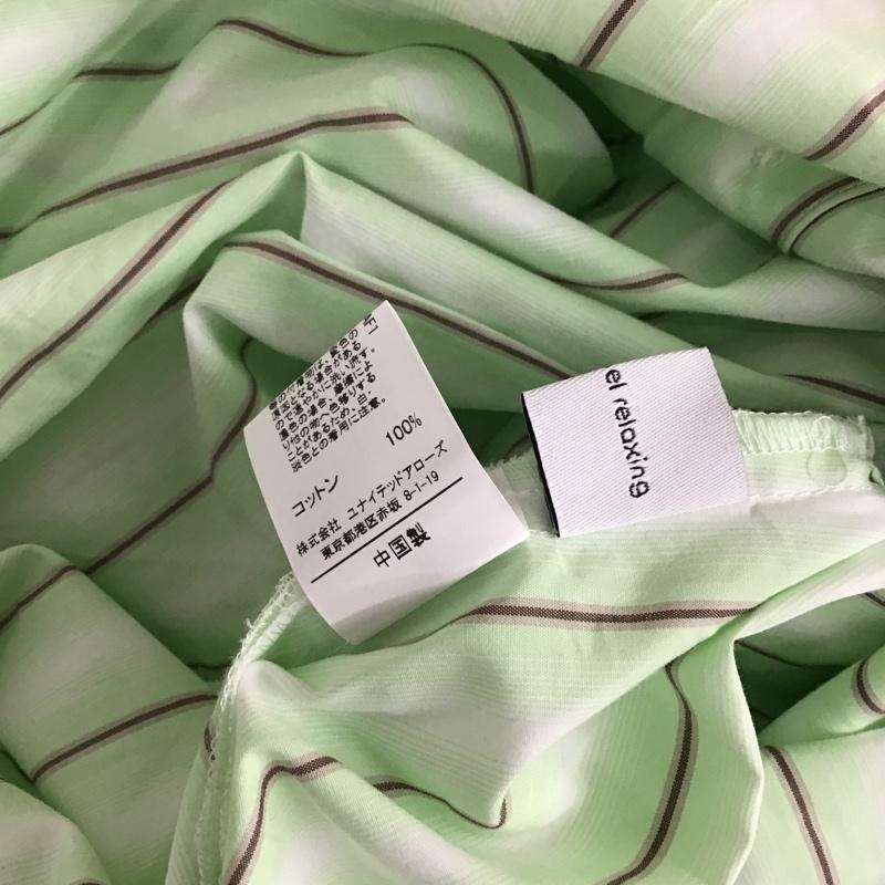 グリーンレーベルリラクシング green label relaxing シャツ、ブラウス 長袖 3611-169-1818 タック スリーブ シャツ ストライプ ストライプ マルチカラー / マルチカラー /  レディース USED 古着 中古 10093471