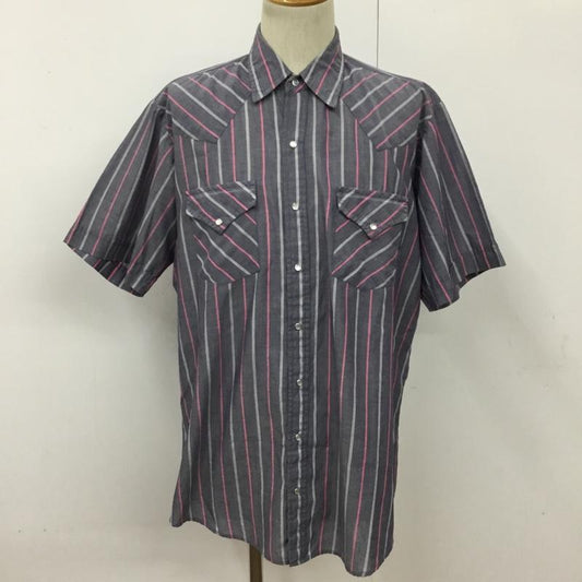 古着 USED シャツ、ブラウス 半袖 ELY CATTLEMAN TALL MAN ウエスタンシャツ L ストライプ 紺 / ネイビー / X 白 / ホワイト / X 桃 / ピンク /  メンズ USED 古着 中古 10093543