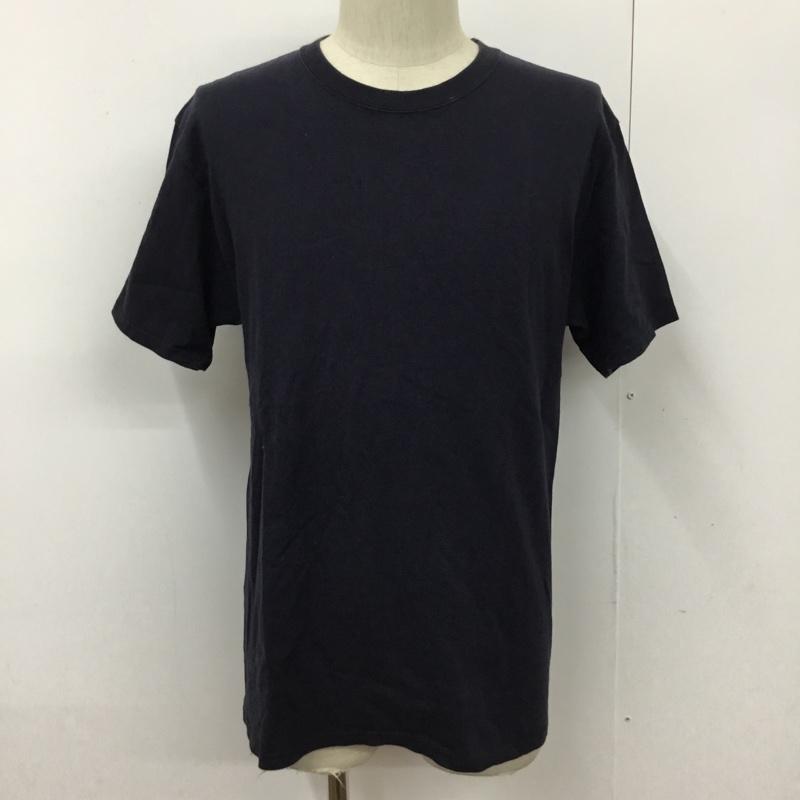 チャンピオン Champion Tシャツ 半袖 J718E クルーネック L ワンポイント 紺 / ネイビー /  メンズ USED 古着 中古 10093591