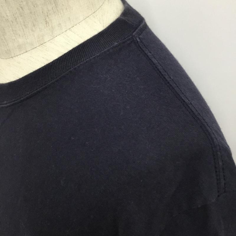 チャンピオン Champion Tシャツ 半袖 J718E クルーネック L ワンポイント 紺 / ネイビー /  メンズ USED 古着 中古 10093591
