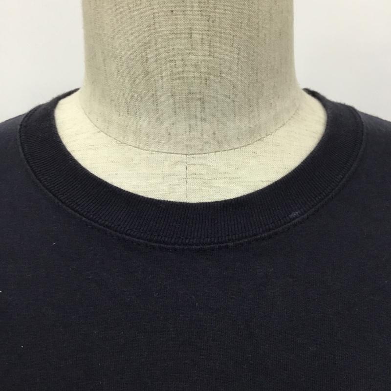 チャンピオン Champion Tシャツ 半袖 J718E クルーネック L ワンポイント 紺 / ネイビー /  メンズ USED 古着 中古 10093591