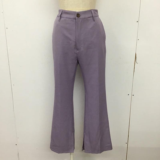 ビス ViS パンツ スラックス BVS-80570-C センタープレス 裾スリット S 無地 紫 / パープル /  レディース USED 古着 中古 10093619