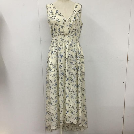 ダズリン dazzlin ワンピース ロングスカート 021710301701 レースアップVネックワンピース M 花柄 黄 / イエロー /  レディース USED 古着 中古 10093625