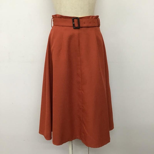 ナチュラルビューティーベーシック NATURAL BEAUTY BASIC スカート ひざ丈スカート M  橙 / オレンジ /  レディース USED 古着 中古 10093646