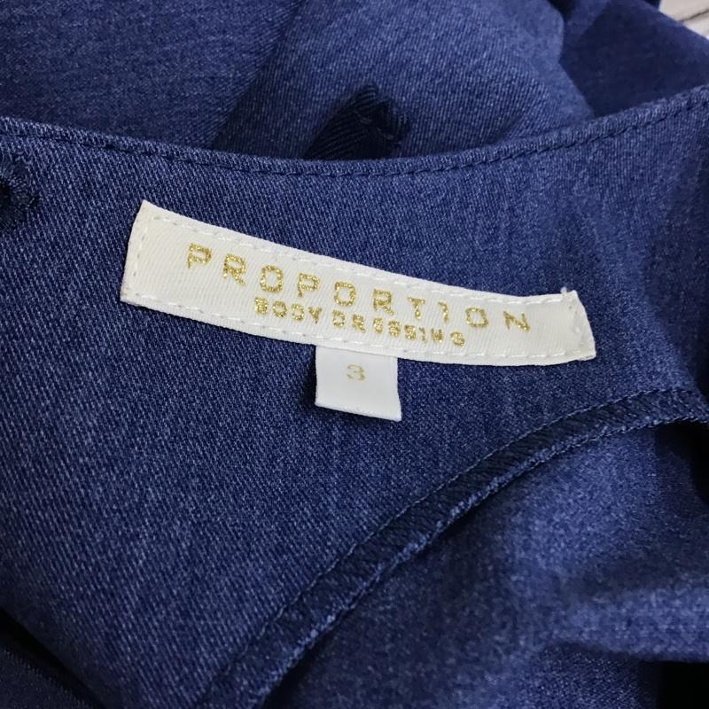 プロポーションボディドレッシング PROPORTION BODY DRESSING ワンピース ひざ丈スカート 3 無地 水色 / ライトブルー /  レディース USED 古着 中古 10093652