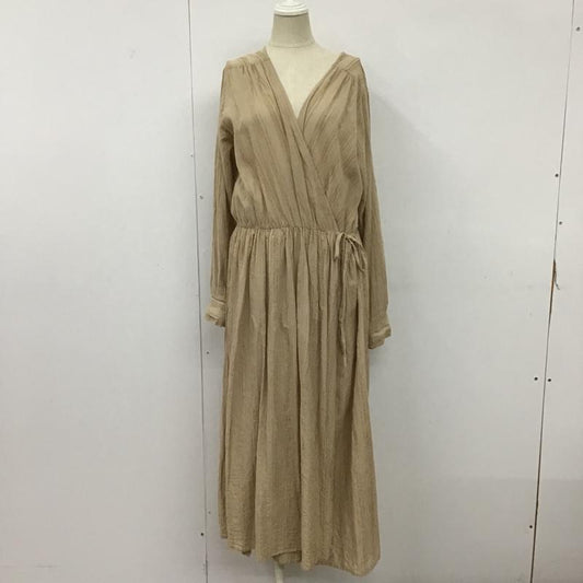 ノッチ notch. ワンピース ロングスカート 364-NT618-19 カシュクール M ストライプ ベージュ / ベージュ /  レディース USED 古着 中古 10093655