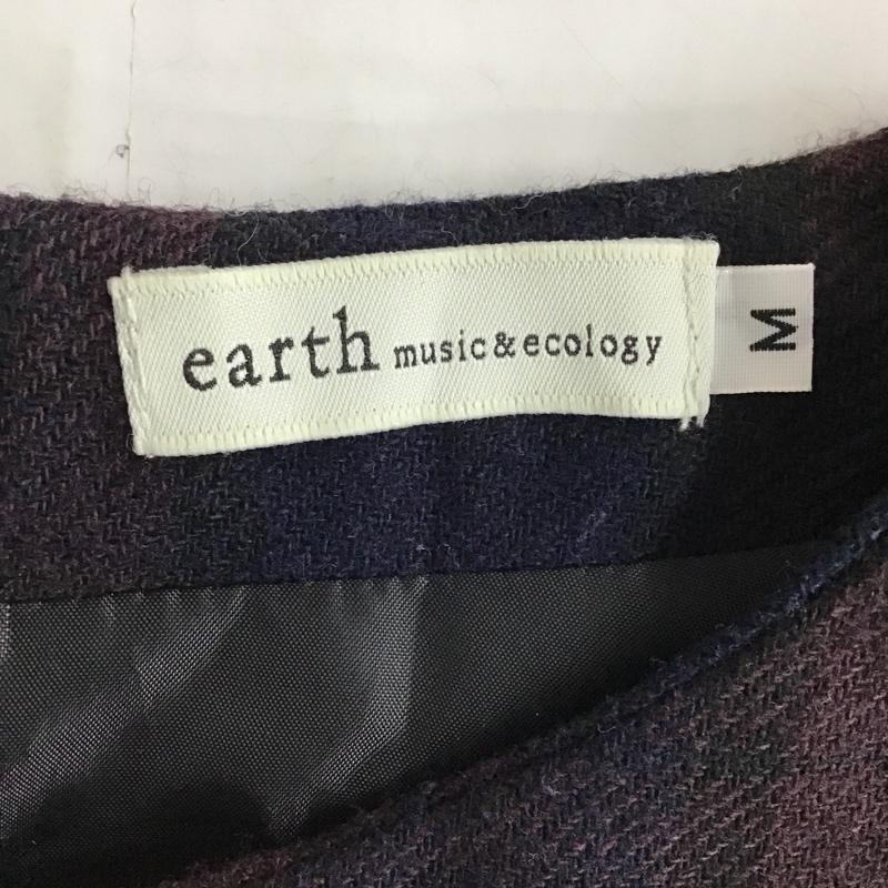 アースミュージックアンドエコロジー earth music&ecology ワンピース ひざ丈スカート M チェック マルチカラー / マルチカラー /  レディース USED 古着 中古 10093669