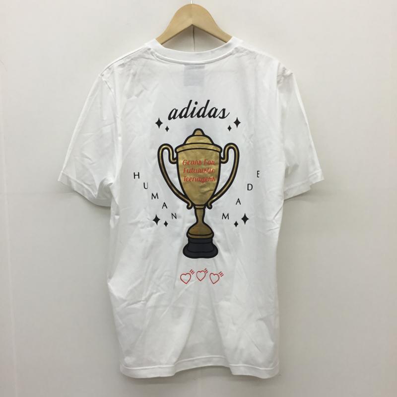 アディダス adidas Tシャツ 半袖 HUMAN MADE ヒューマンメイド GV4338 8 プリント 白 / ホワイト /  メンズ USED 古着 中古 10093685