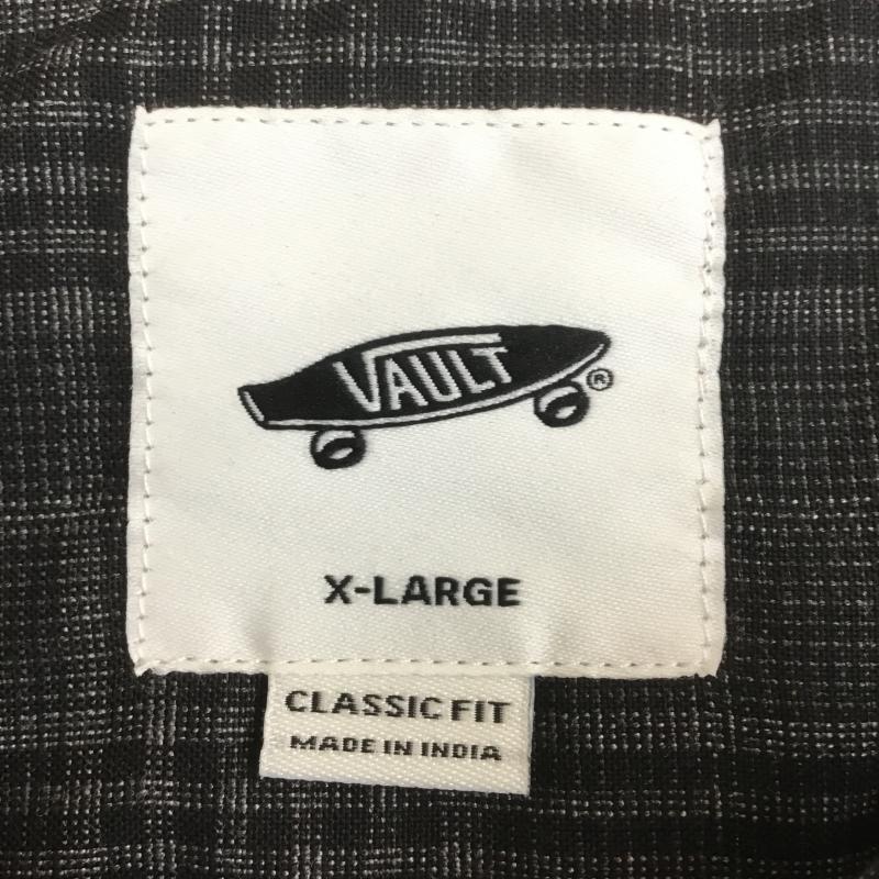バンズボルト VANS VAULT シャツ、ブラウス 半袖 VN0A7SNNBLK1 タグ付 XL チェック ダークグレー / ダークグレー /  メンズ USED 古着 中古 10093687