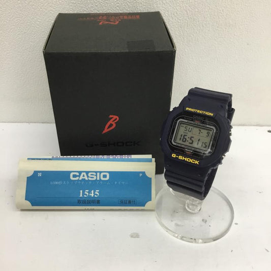 ジーショック G-SHOCK 腕時計 デジタル DW-5600BE BEAMS ビームス 別注 1st モデル ロゴ、文字 紺 / ネイビー /  メンズ USED 古着 中古 10093697