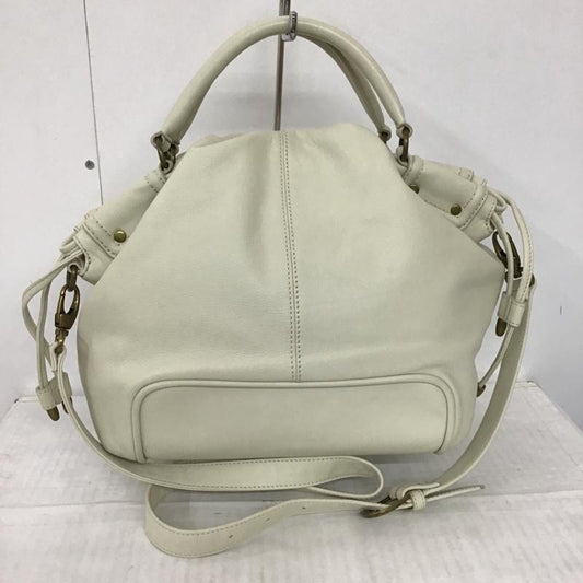 古着 USED ショルダーバッグ ショルダーバッグ ハンドバッグ 2WAY 無地 アイボリー / アイボリー /  レディース USED 古着 中古 10093707