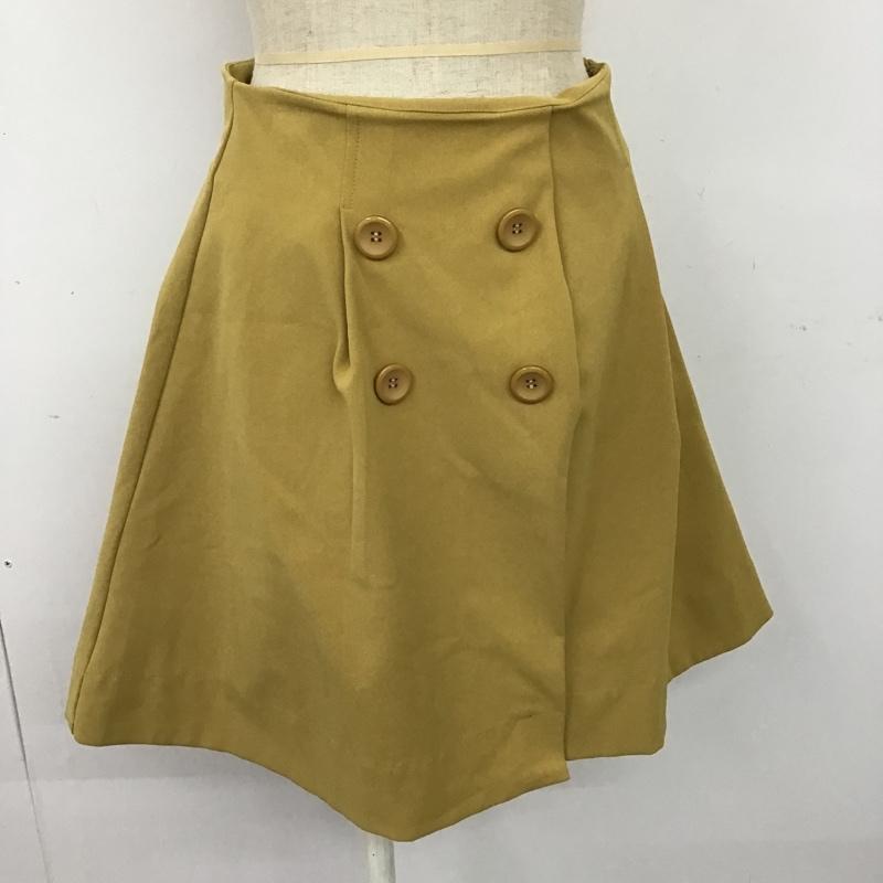 ティティーアンドコー titty&Co. スカート ひざ丈スカート 071-850-319 M 無地 マスタード / マスタード /  レディース USED 古着 中古 10093736