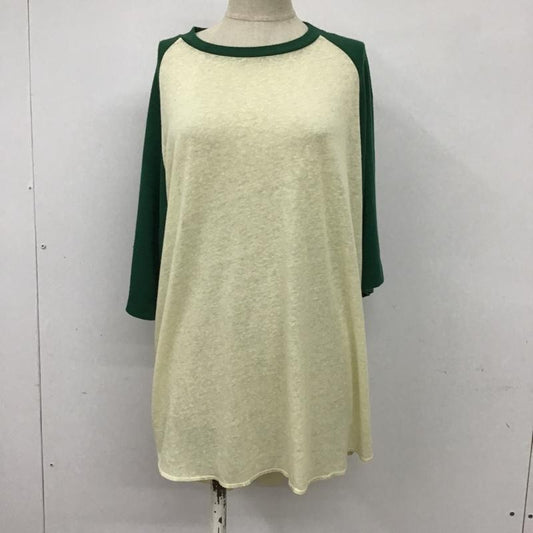 ローズバッド ROSE BUD カットソー 半袖 600-1213026 シアー ラグランT FREE ロゴ、文字 緑 / グリーン / X 黄 / イエロー /  レディース USED 古着 中古 10093744