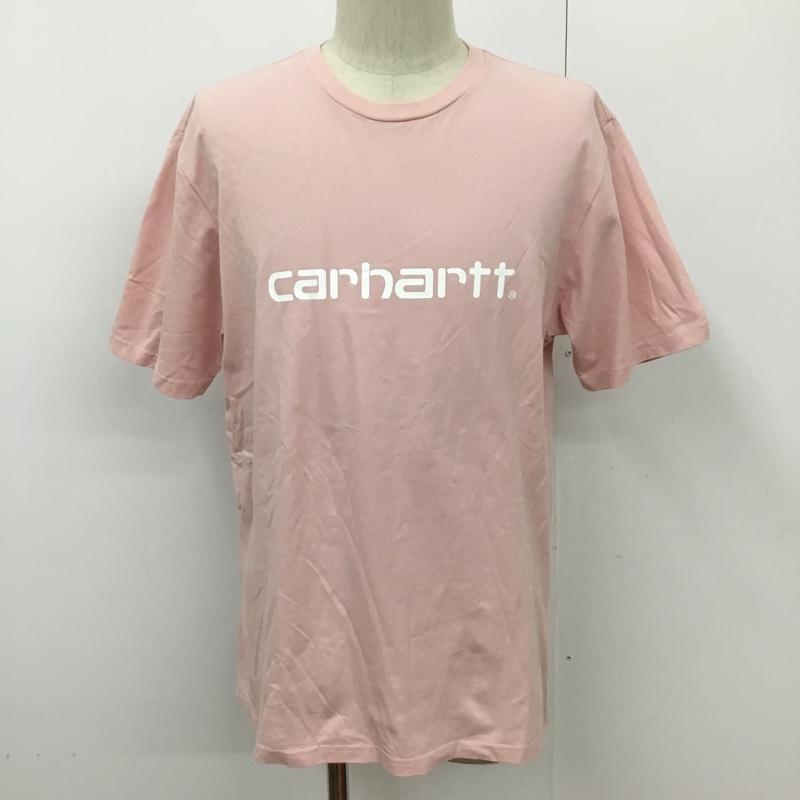 カーハート Carhartt Tシャツ 半袖 半袖カットソー プリントTシャツ L プリント 桃 / ピンク /  メンズ USED 古着 中古 10093752