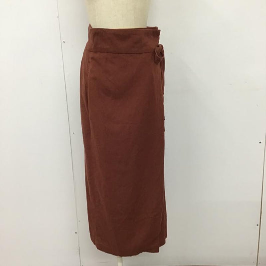 ローリーズファーム LOWRYS FARM スカート ロングスカート LF520015AD LRアサラップスカート FREE 無地 茶 / ブラウン /  レディース USED 古着 中古 10093757