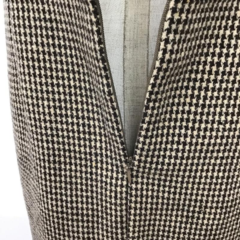 古着 USED ワンピース ロングスカート ad thie 91506907-6 柄マーメイドキャミワンピース L 千鳥格子 ベージュ / ベージュ / X ダークブラウン / ダークブラウン /  レディース USED 古着 中古 10093770