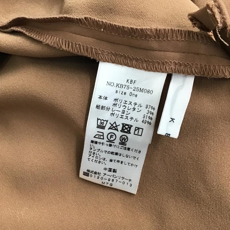 ケービーエフ KBF スカート ひざ丈スカート バッククロスハイウエストスカート 無地 茶 / ブラウン /  レディース USED 古着 中古 10093773