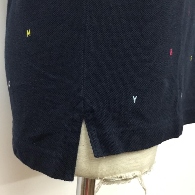 トミーヒルフィガー TOMMY HILFIGER ポロシャツ 半袖 4500218850 M 総柄 紺 / ネイビー /  メンズ USED 古着 中古 10093793