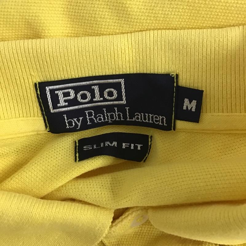 ポロバイラルフローレン Polo by RALPH LAUREN ポロシャツ 半袖 KK-RL-IM-0215 SLIM FIT M ワンポイント 黄 / イエロー /  メンズ USED 古着 中古 10093817