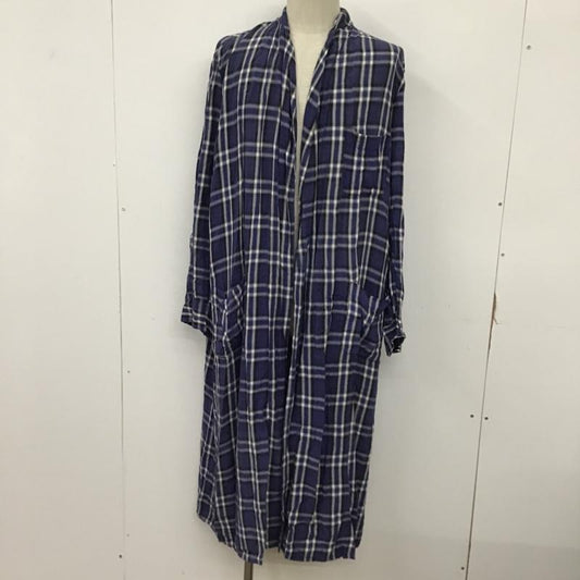 古着 USED カーディガン 長袖 travelaire ガウン ロング丈 L チェック 青 / ブルー / X 白 / ホワイト / X 黒 / ブラック / X 赤 / レッド /  メンズ USED 古着 中古 10093829