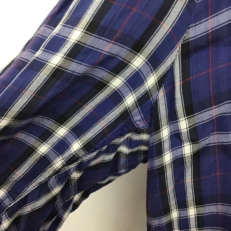 古着 USED カーディガン 長袖 travelaire ガウン ロング丈 L チェック 青 / ブルー / X 白 / ホワイト / X 黒 / ブラック / X 赤 / レッド /  メンズ USED 古着 中古 10093829