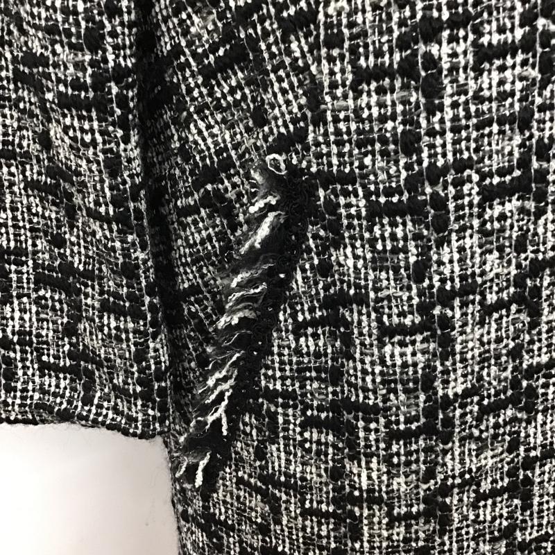 ロペ ROPE' ワンピース ひざ丈スカート 長袖ワンピース 総柄ワンピース バックスリットワンピース 36 総柄 白 / ホワイト / X 黒 / ブラック /  レディース USED 古着 中古 10093862
